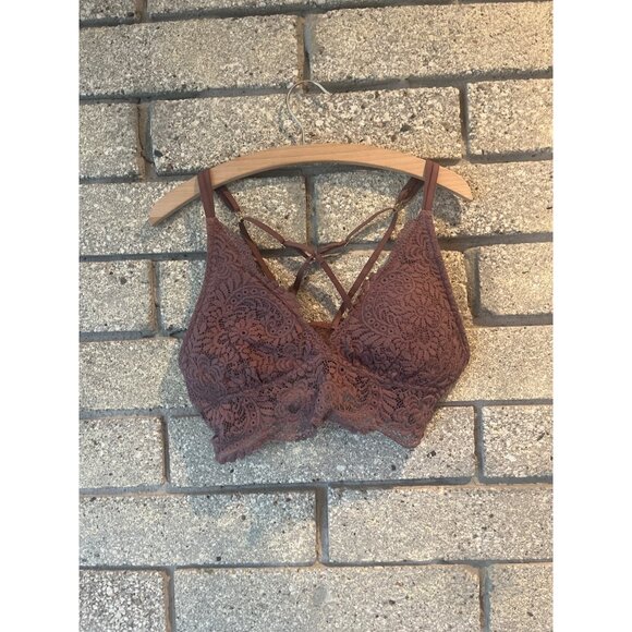 Aerie L/G Lace Bralette With Adjustable Straps In Mauve - Picture 1 of 6